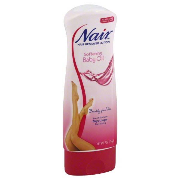 Nair Hair Remover Lotion Softening Baby Oil (9 oz)