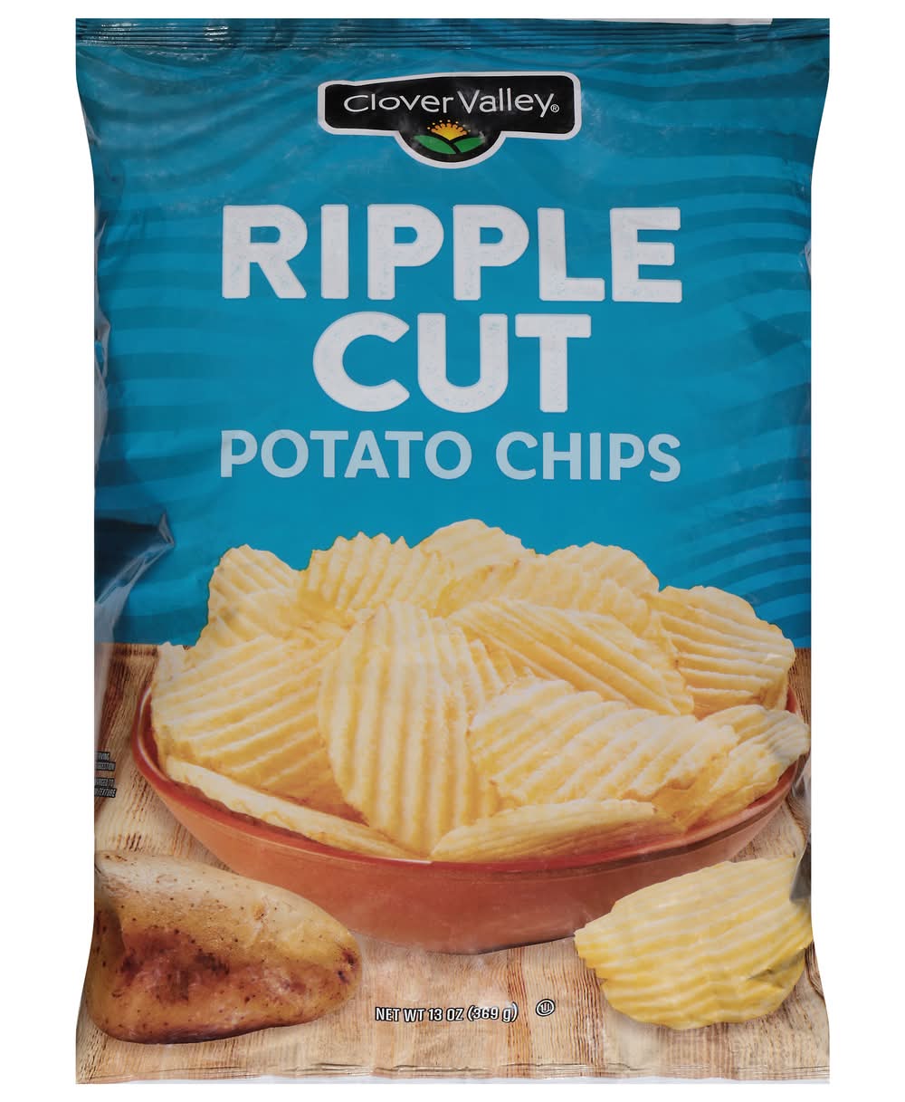 Clover Valley Ripple Cut Potato Chips (13 oz)