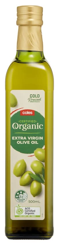 Coles Organic Extra Virgin Olive Oil 500mL