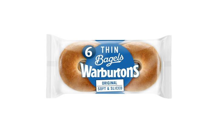 Warburtons Plain Thin Bagels 6's (385480)
