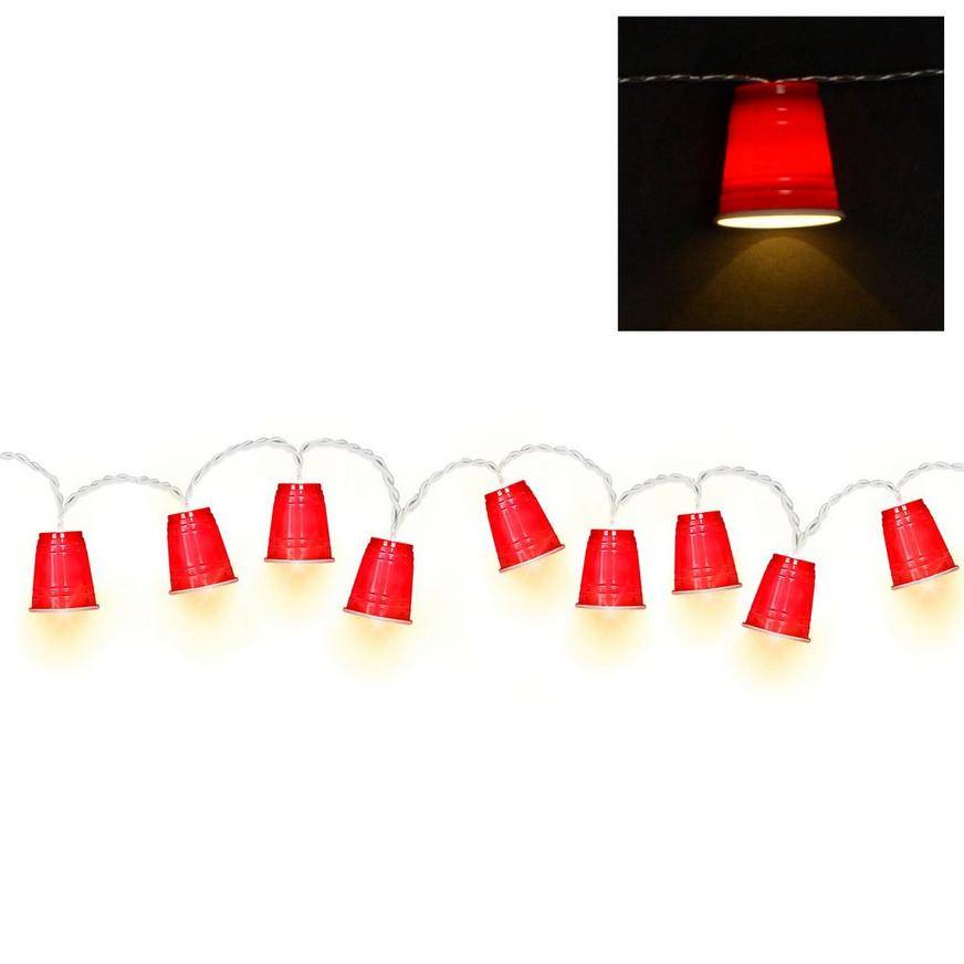 Party City Cup Battery-Operated Led String Lights (5.75 ft/red)