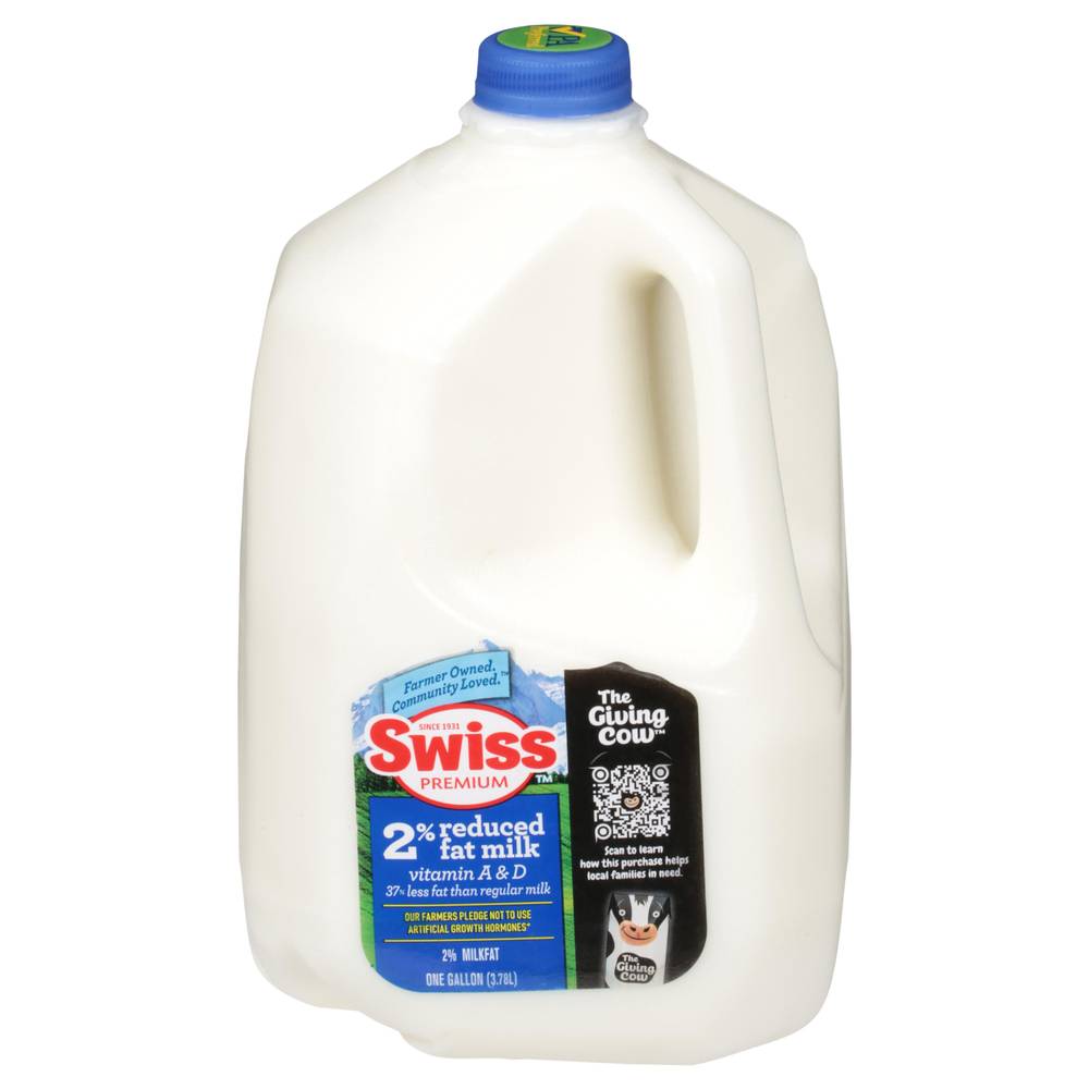 Swiss Premium The Giving Cow 2% Reduced Fat Milk (1 gal)