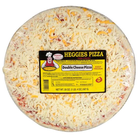 Heggies Pizza Thin Crust Double Cheese Pizza