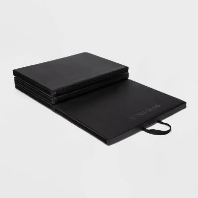 All In Motion Vinyl Fitness Mat, Black