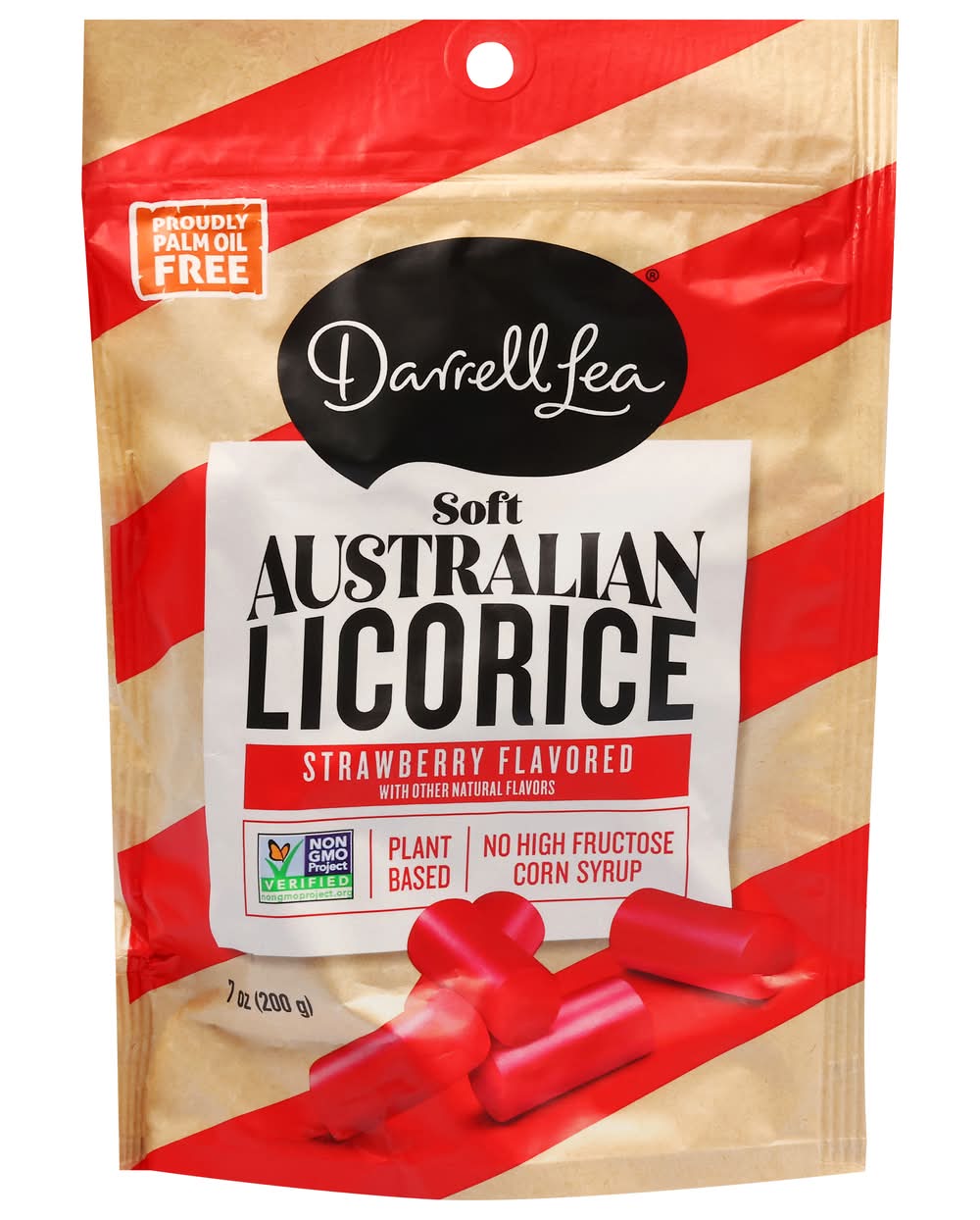 Darrell Lea Australian Licorice Soft Candy, Strawberry (7 oz)