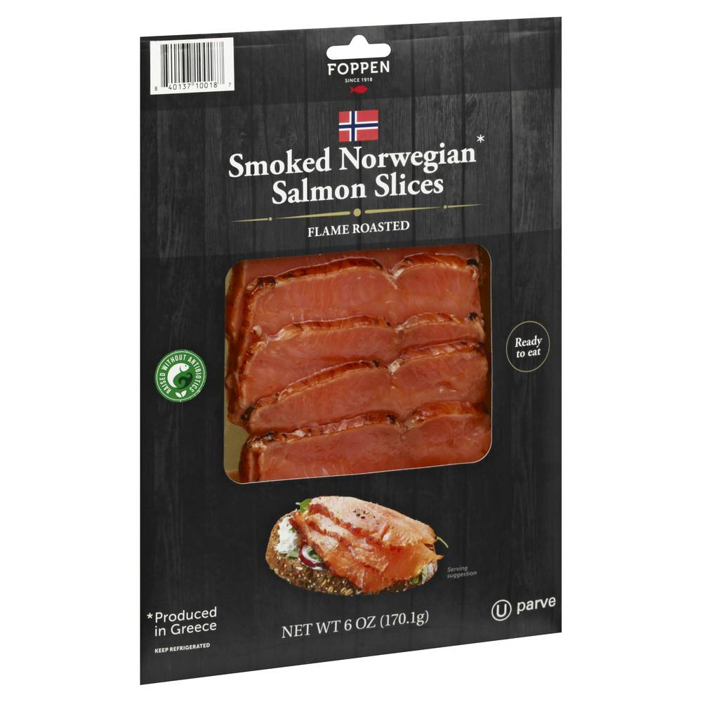 Foppen Smoked Norwegian Salmon Sliced (6 oz)