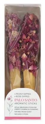 Palo Santo Aromatic Sticks 2-Pack Peony/Rose