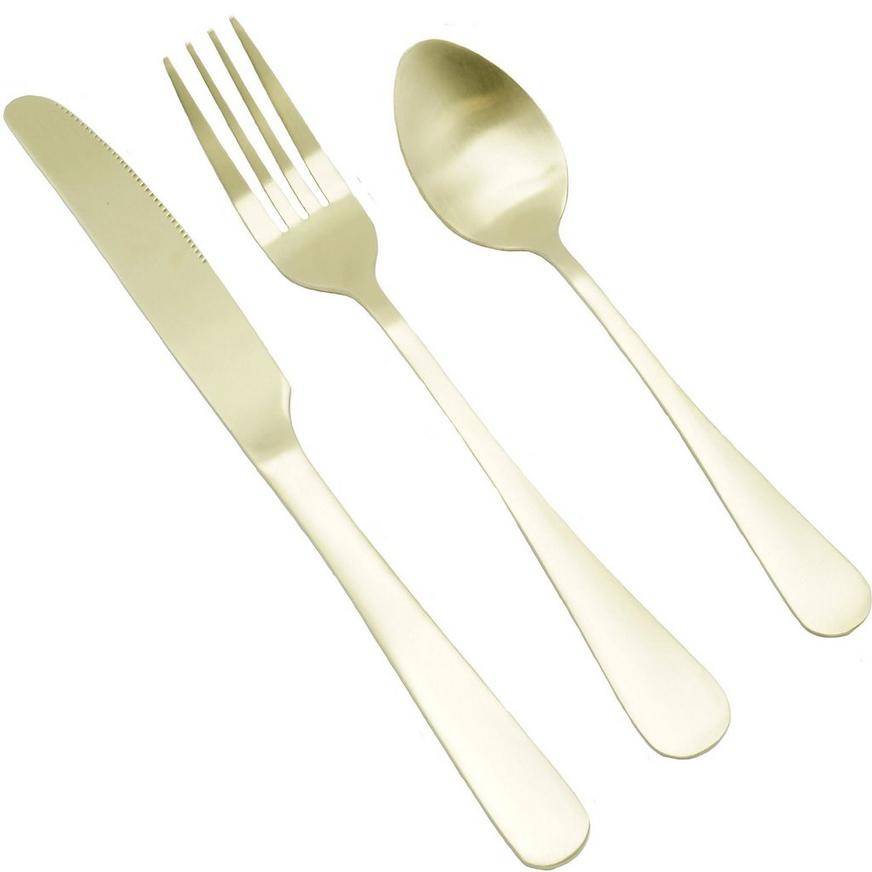 Gold Stainless Steel Flatware Set, 12pc, Service for 4