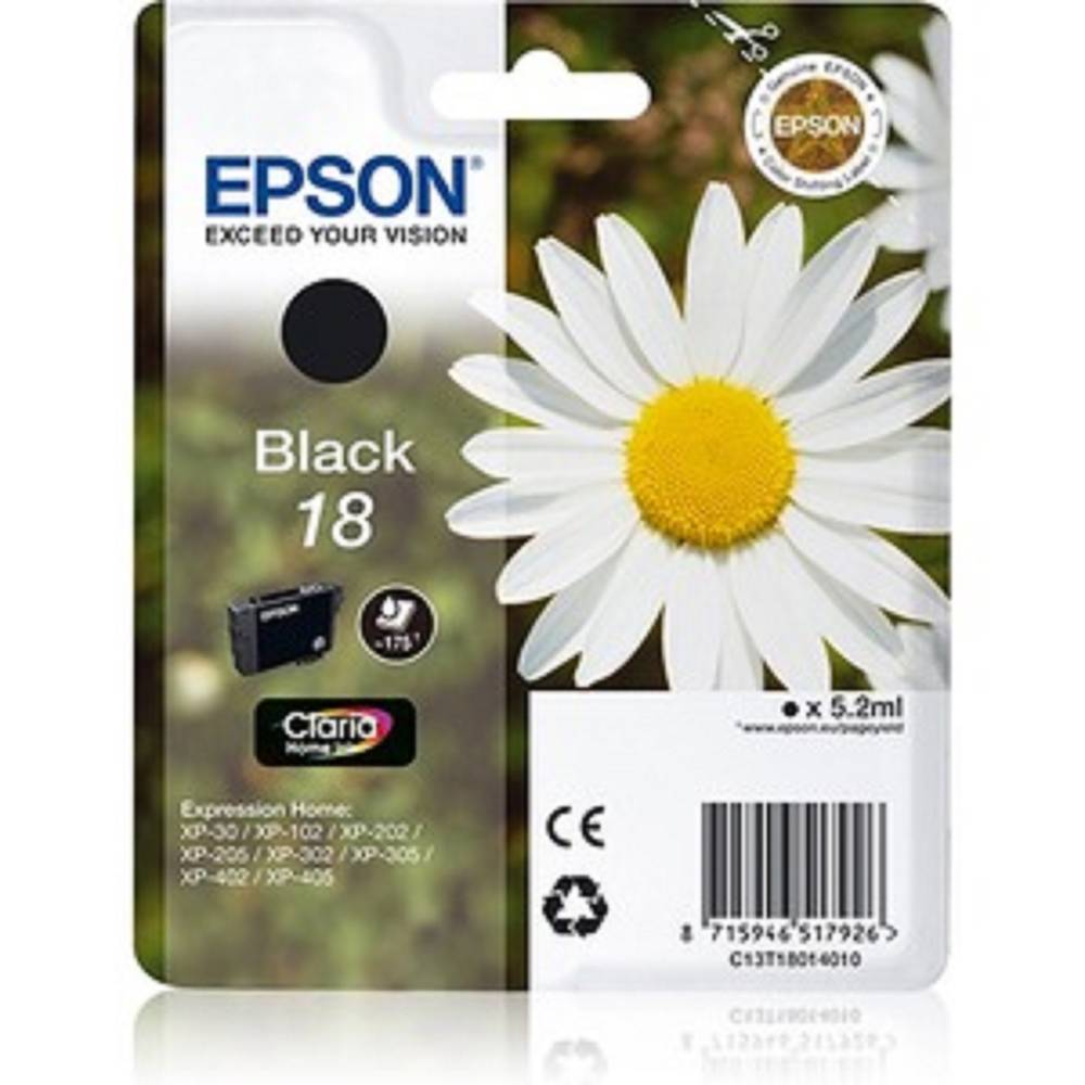Epson - Cartouche d'encre pâquerette noir 18 (5.2 ml)