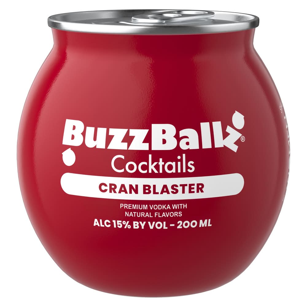 BuzzBallz Cocktails Premium Vodka, Cran Blaster (200 ml)