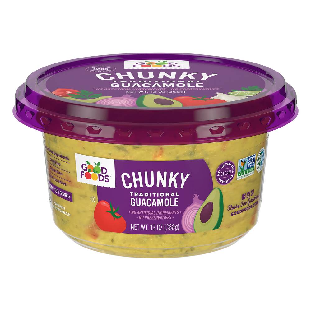 Good Foods Chunky Traditional Guacamole (13 oz)