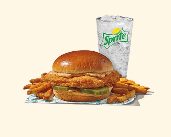 Spicy Flounder Fish Sandwich Combo