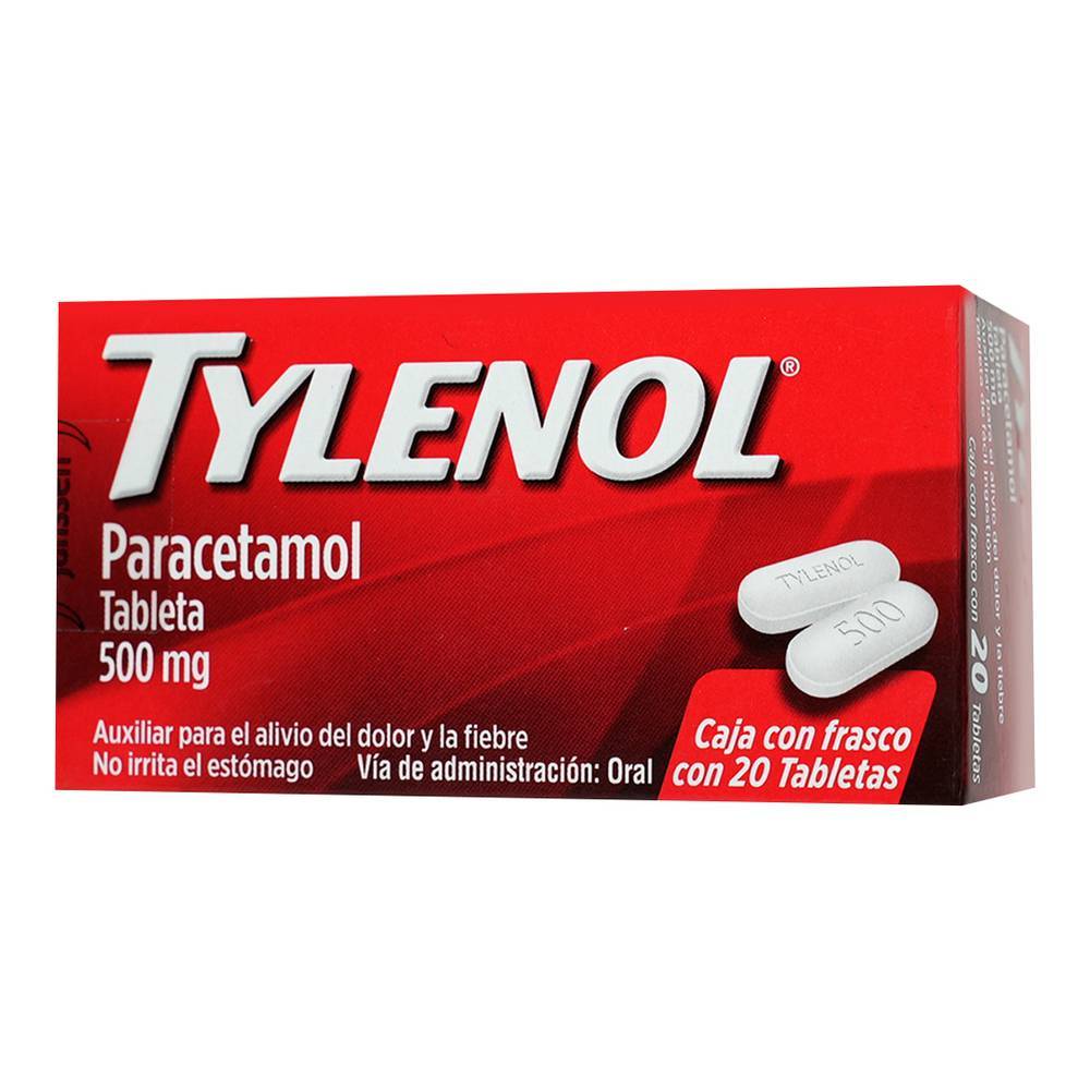 Janssen tylenol paracetamol tabletas 500 mg (20 un)