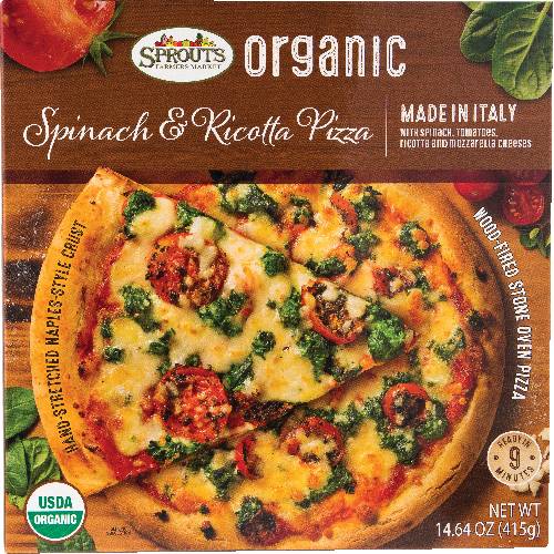 Sprouts Organic Spinach & Ricotta Pizza