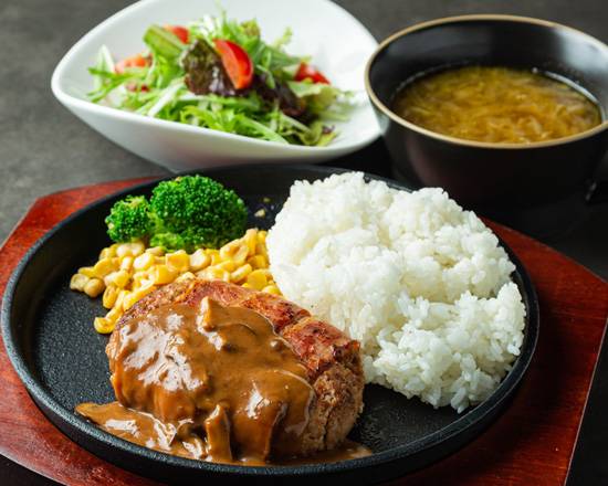 ハンバーグセット(ベーコン)