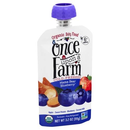 Once Upon a Farm 6+ Months Mama Bear Blueberry Baby Food (3.2 oz)