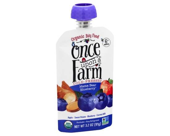 Once Upon A Farm · 6+ Months Mama Bear Blueberry Baby Food (3.2 oz)