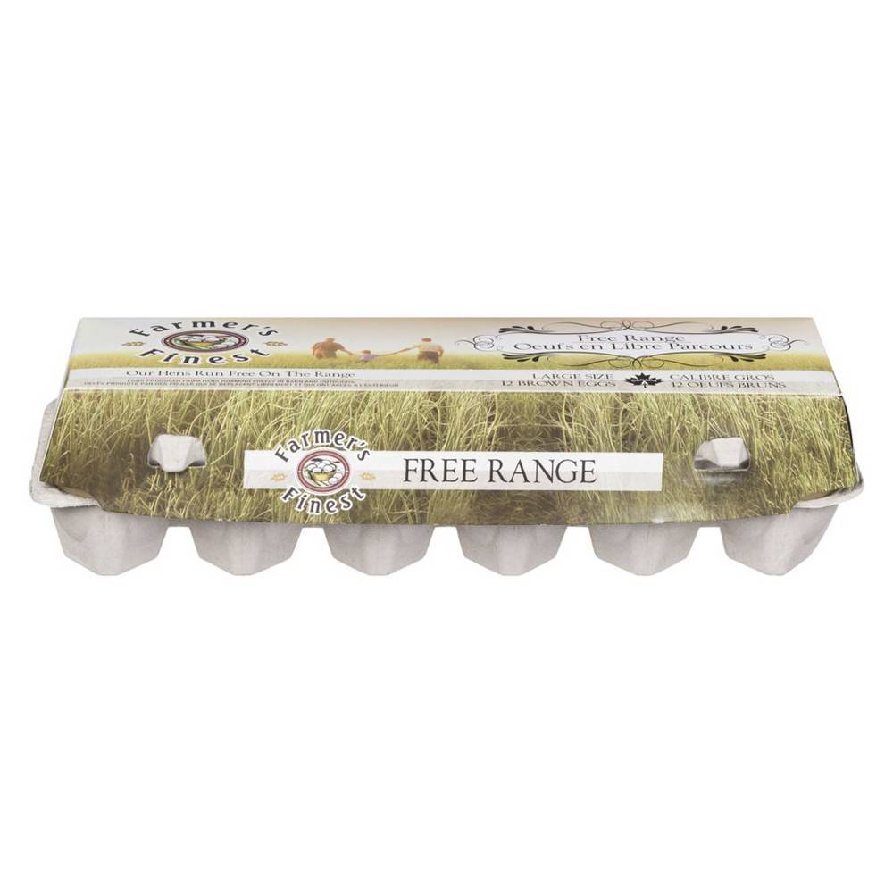 Farmer's Finest Free Range Large Brown Eggs Delivery Near Me Order