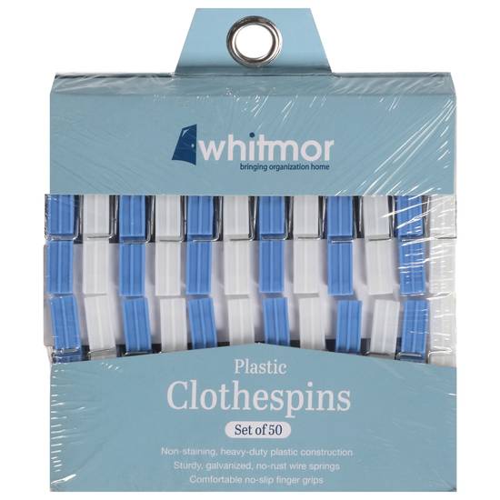 Whitmor Plastic Clothespins (50 ct)