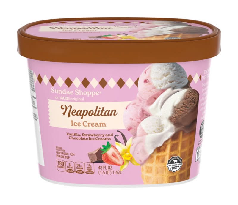 Sundae Shoppe Ice Cream, Neapolitan (48 fl oz)