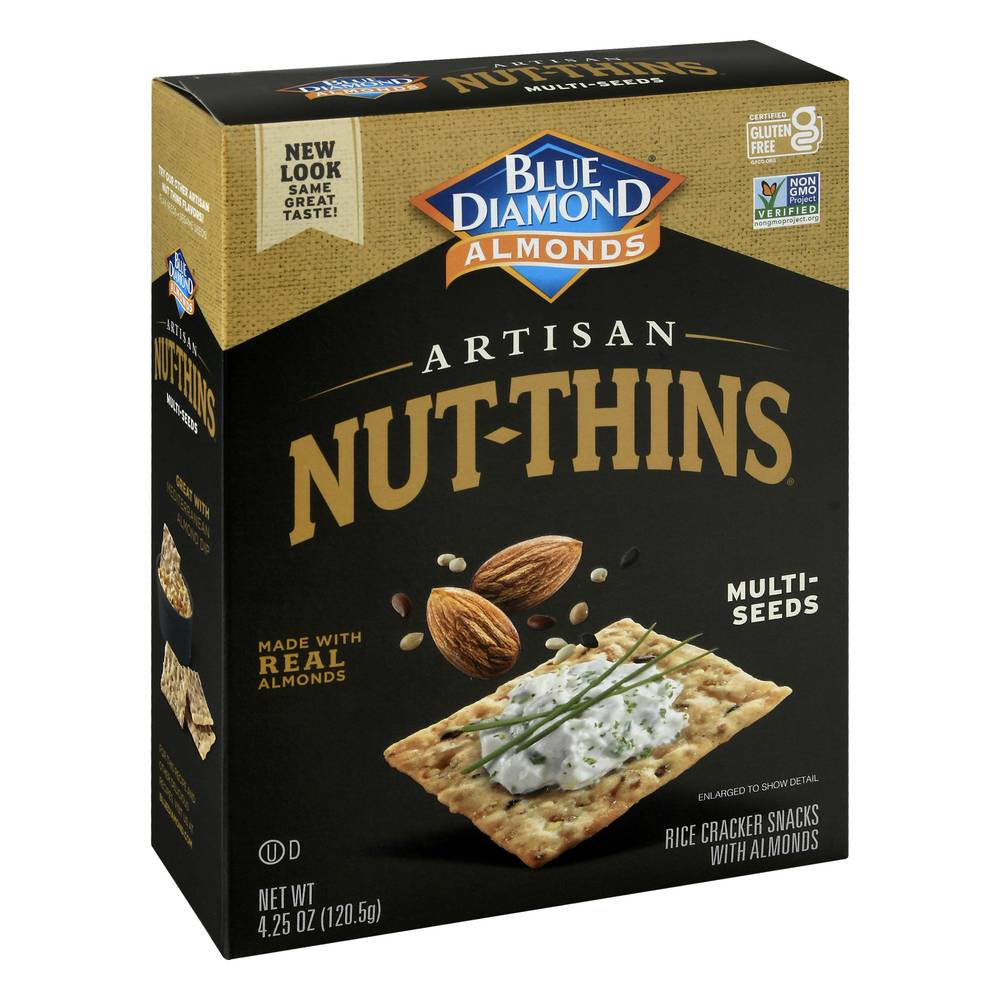 Blue Diamond Nut-Thins Multi-Seeds Rice Cracker Snacks