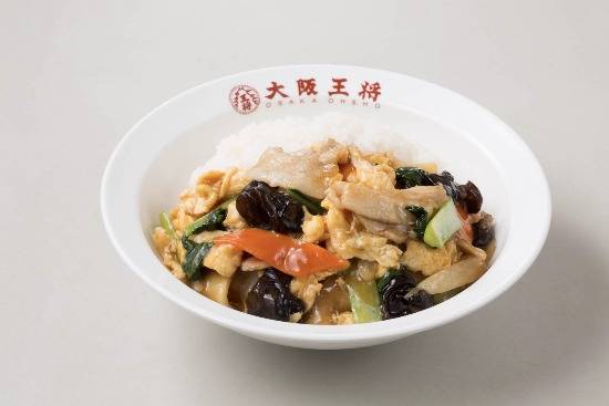 豚肉とキクラゲの玉子炒め丼