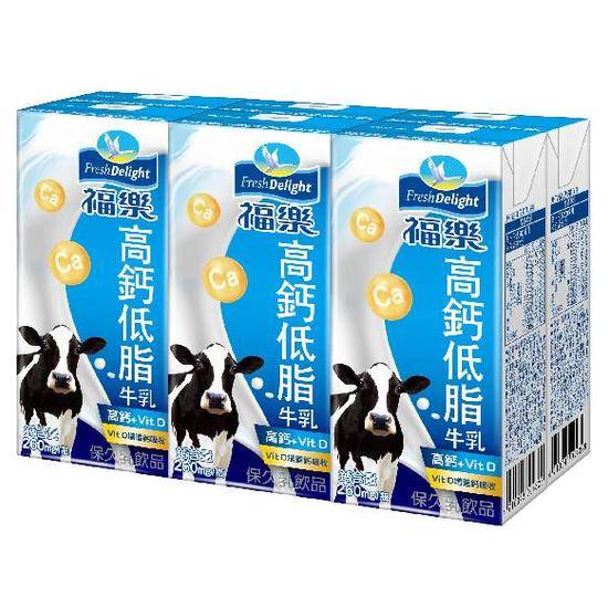 福樂高鈣低脂牛乳200mlx6包