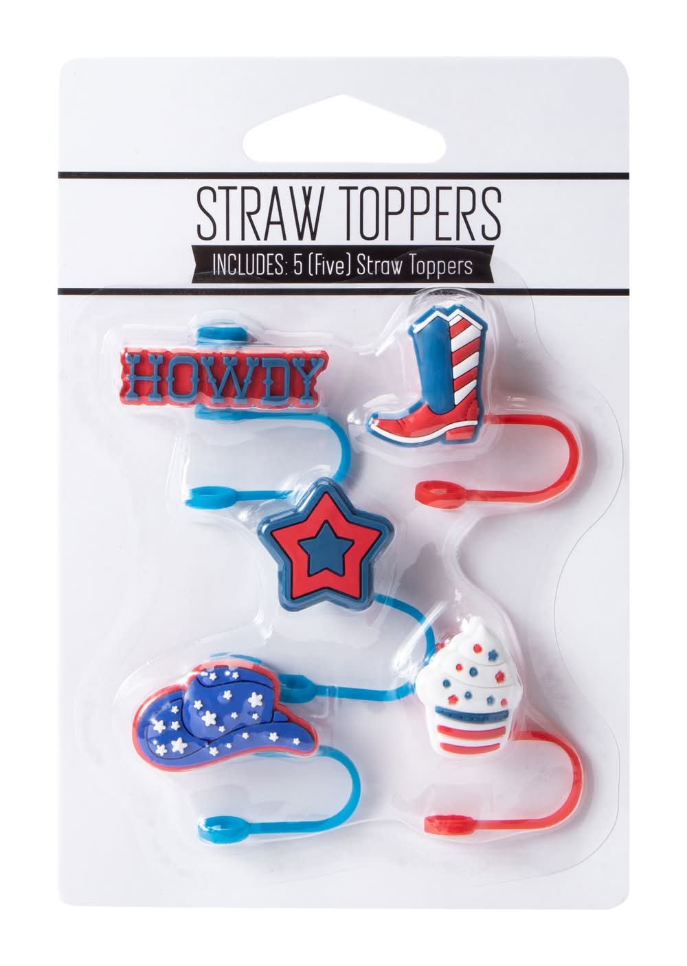 American Patriot Straw Toppers 5-Pack Americana