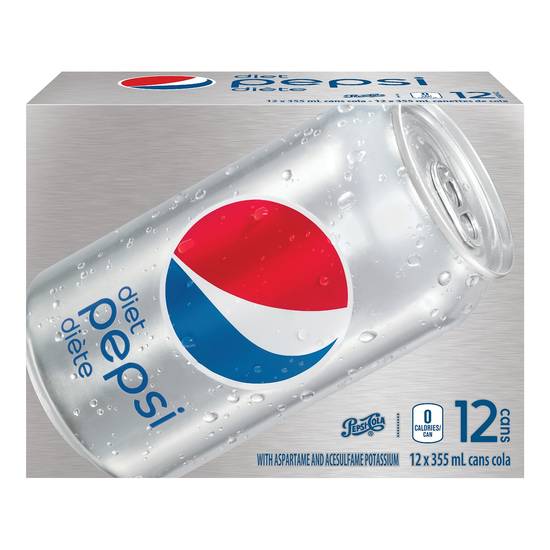 Pepsi Diet Cola (12 ct, 355 ml)