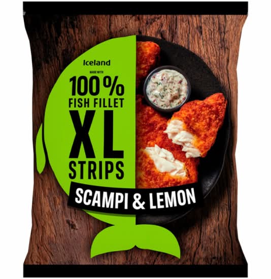 Iceland Scampi & Lemon Xl Fish Fillet Strips (400g)