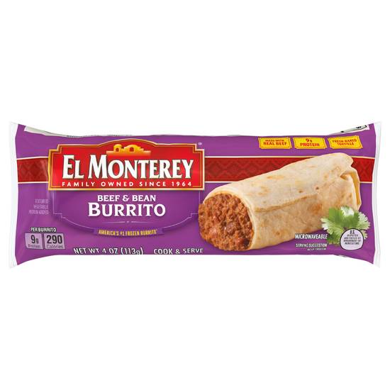 El Monterey Beef & Bean Burrito Single Serve