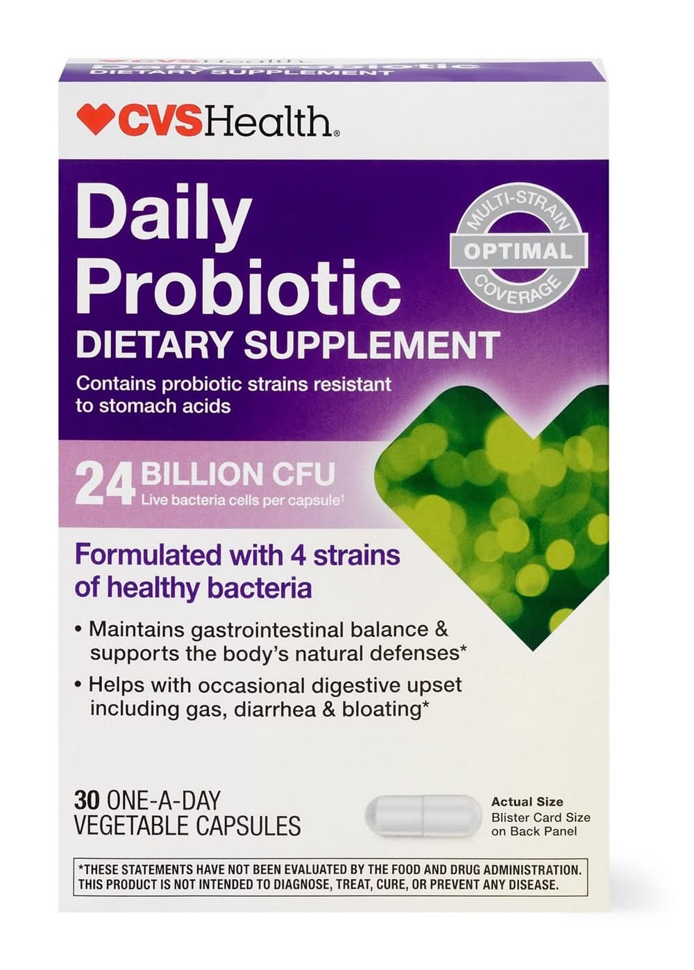 CVS Health Daily Probiotic Dietary Supplement Capsules (30 ct)