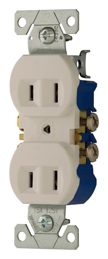 Eaton 15 -Amp 125-volt Residential Duplex Outlet Receptacles , White