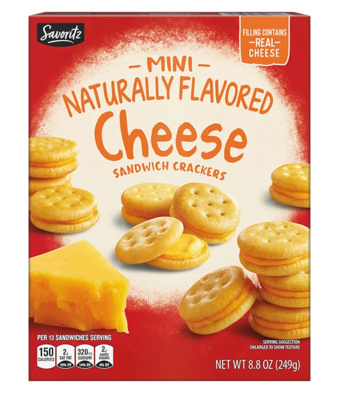 Savoritz Mini Sandwich Crackers, Cheese (8.8 oz, 12 ct)