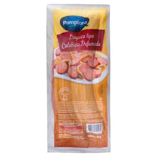 Pamplona linguiça tipo calabresa defumada (400 g)