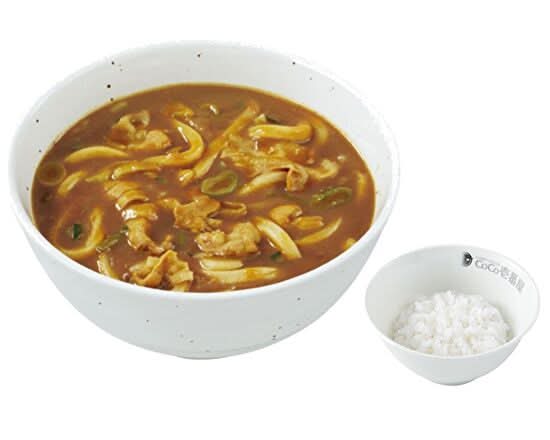 カレーうどん+ライス Curry udon＋Rice