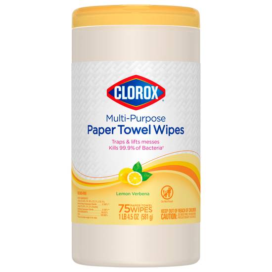 Clorox Multi-Purpose Paper Towel Wipes (75 ct)