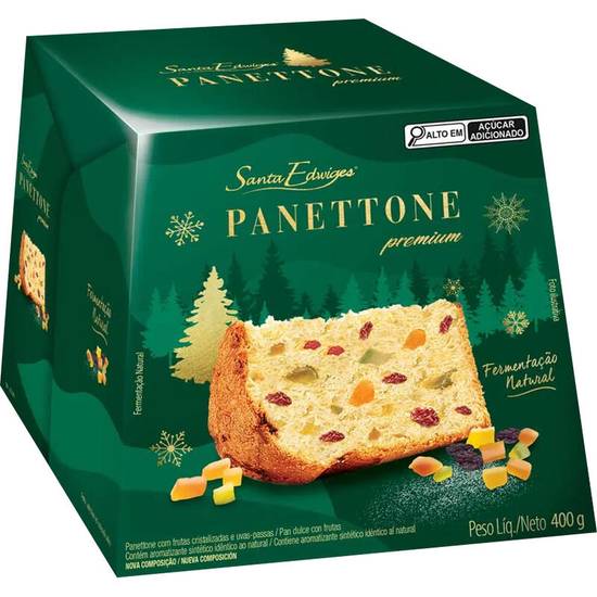 Santa edwiges panettone com frutas cristalizadas premium(400 g)