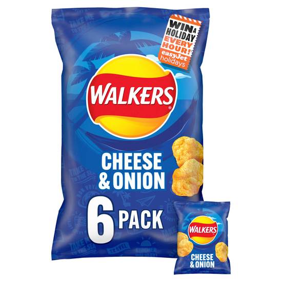 Walkers Cheese & Onion Crisps 6 Pack