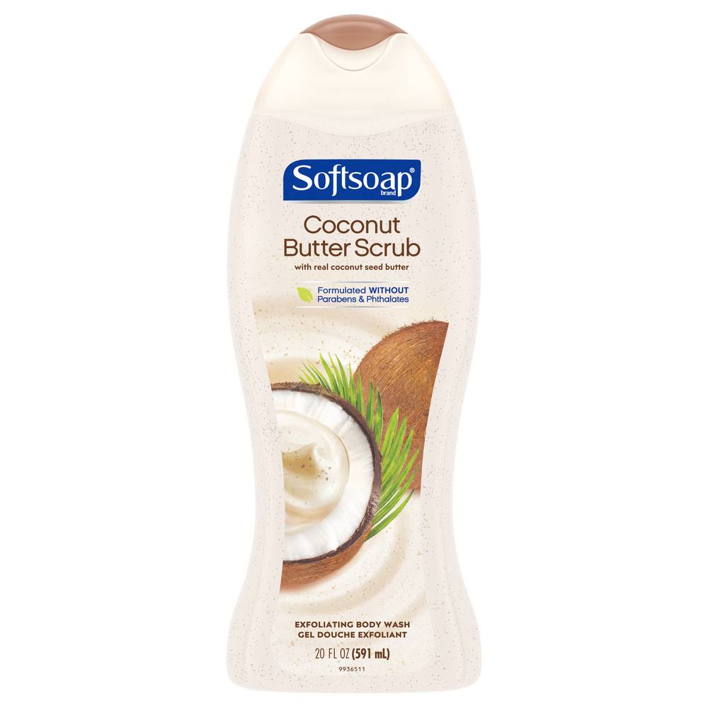 Softsoap Bodywash, Coconut Scrub, 20 Oz