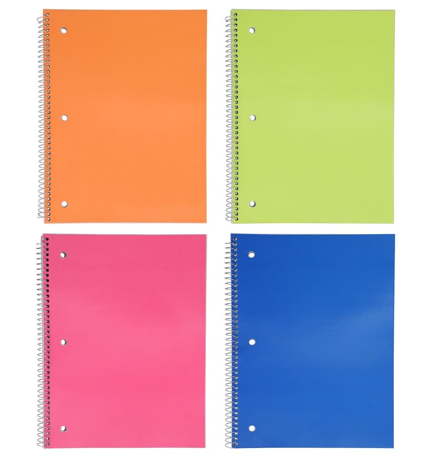 Jot Neon Spiral Bound One-Subject Notebook 100 Sheets, 8x10.5 in