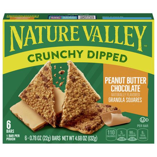Nature Valley Crunchy Dipped Peanut Butter Chocolate Granola Bars (6 ct)