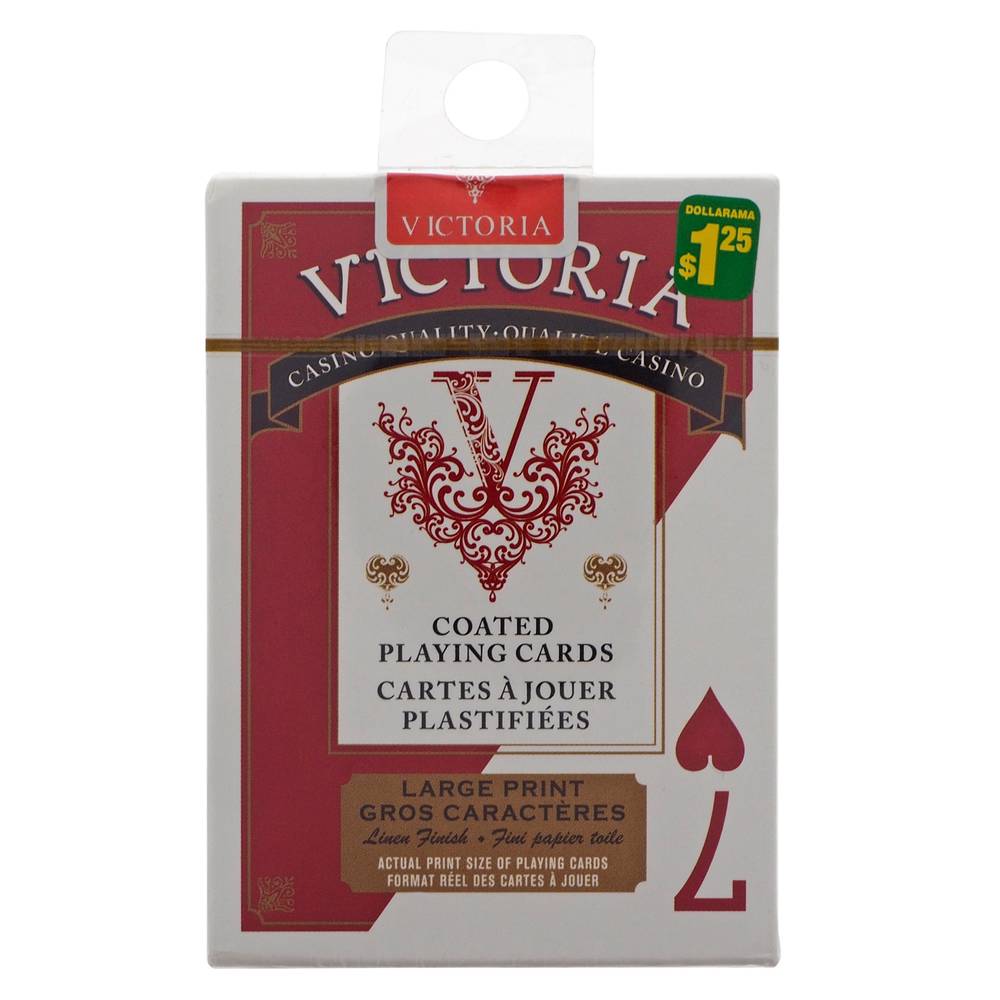 Victoria Large Print Coated Playing Cards