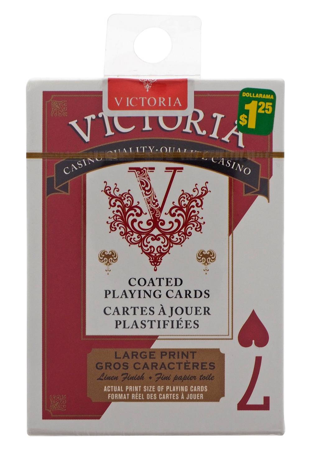 Victoria Large Print Coated Playing Cards (25 ct)