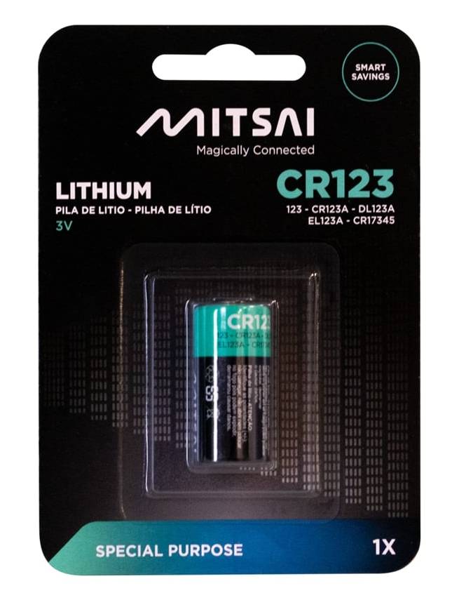 Pilha Não Recarregável MITSAI CR123 A (CR - 1 Unidade)