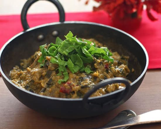 Plat agneau palak