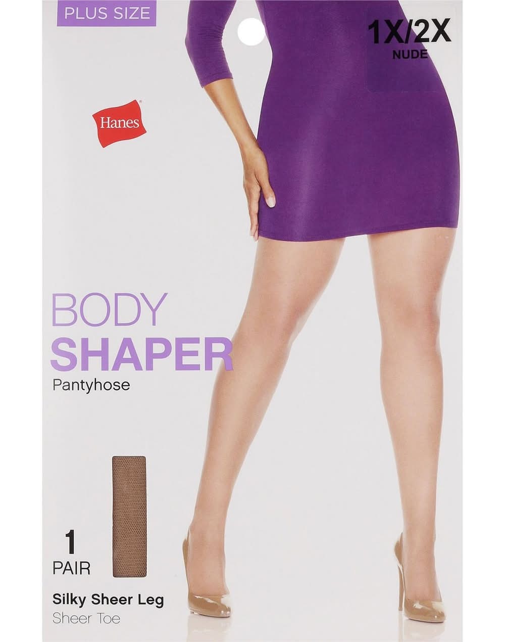 Style Essentials By Hanes Body Shaper Pantyhose, 1X-2X, Nude