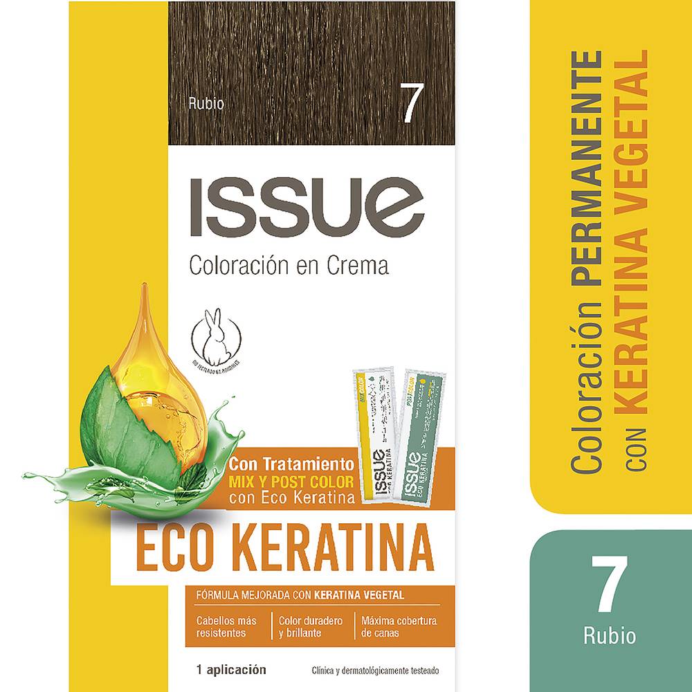 Issue tintura eco keratina n°7 rubio (1 u)