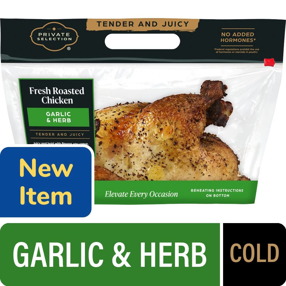 Private Selection Garlic & Herb Whole Roasted Chicken Cold (32 oz)