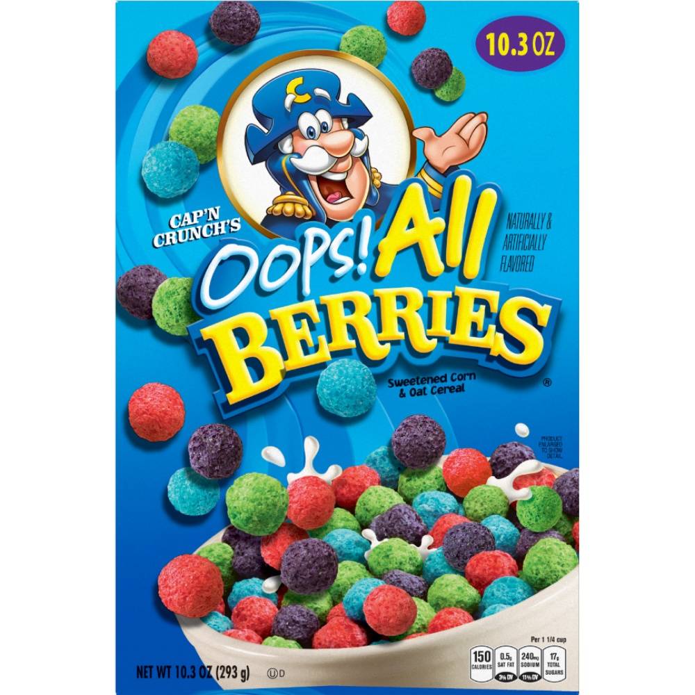 Cap'n Crunch All Berries Sweetened Corn & Oat Cereal (10.3 oz)